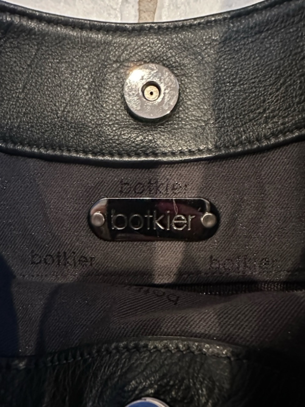 Botkier Black Pebbled Leather Hobo Shoulder Bag - Picture 3 of 7